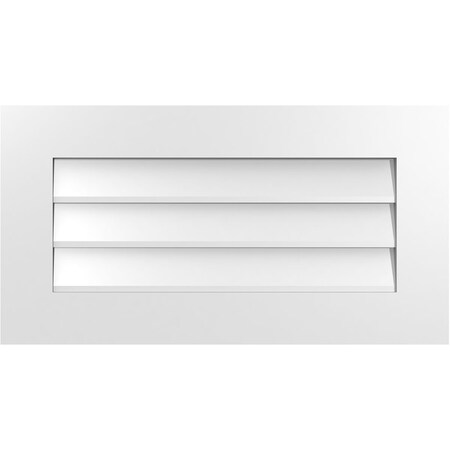 Ekena Millwork Vertical Surface Mount PVC Gable Vent: Non-Functional, w/ 3-1/2"W x 1"P Standard Frame, 30"W x 16"H GVPVE30X1601SN
